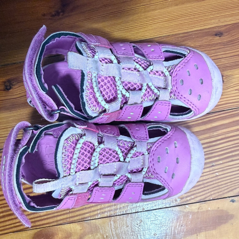 Geox Kids Pink and Gray Sandals